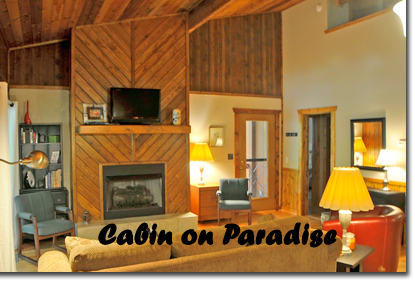 Living area in A Cabin on Paradise Living area in A Cabin on Paradise