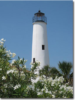 The lighhouse located on St. George Island FL.