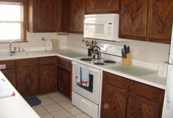 View of the Kitchen in Twin Peaks on St. George Island FL