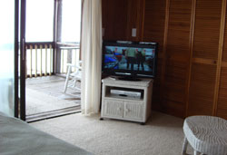 View of Deck door from Master Bedroom in Twin Peaks on St. George Island FL