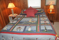 View of Queen Bedroom in Twin Peaks on St. George Island FL