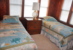 View of Twin Bedroom in Twin Peaks on St. George Island FL