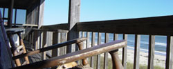 View of Gulf from the deck of Twin Peaks on St. George Island FL